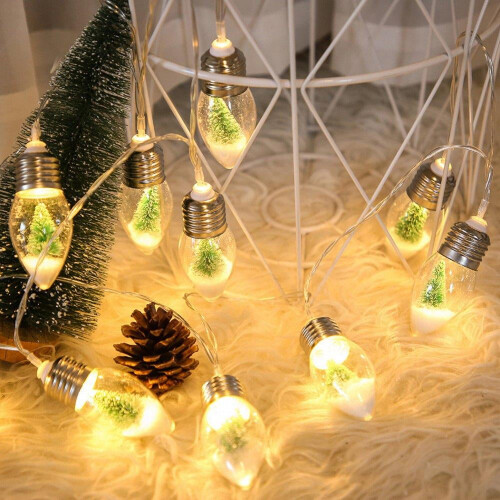 Lampki choinkowe Globe, ciepła biel, 6,6 stopy, 10 diod LED