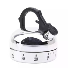 Cronometru mecanic de bucătărie în formă de ceainic, 60 de minute