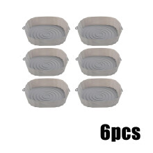 Silicone Air Fryer Baking Tray Gray 6PCS