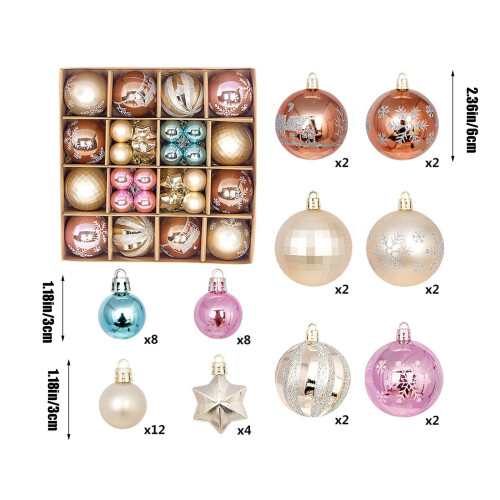 Staron Brown Christmas Balls Set 44 pcs 2