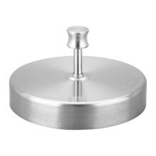 Molde redondo de acero inoxidable para prensar hamburguesas (1 pieza)