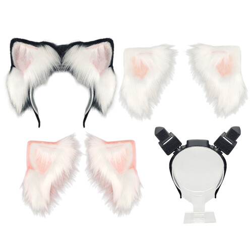 Rechargeable 3D Motion Sensing Puss Ear Headband-Black 1