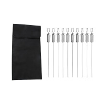 Brochettes de grillades en acier inoxydable, 10 pièces,-grand
