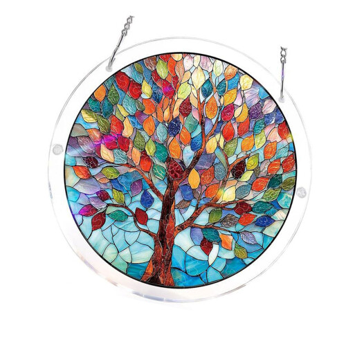 Puzzle acrylique Transparent, ornement attrape-soleil avec-4