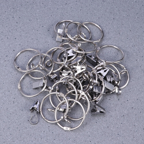 Gardinenhaken mit Ringen, 24 Stück, Metall 1