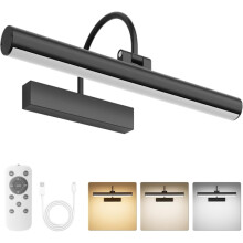 Lampe de tableau rechargeable noire à intensité variable 3 couleurs