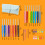 8Pcs Ergonomic Plastic Handle Crochet Needle with Knitting-Blue 4