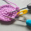 8Pcs Ergonomic Plastic Handle Crochet Needle with Knitting-Blue 6