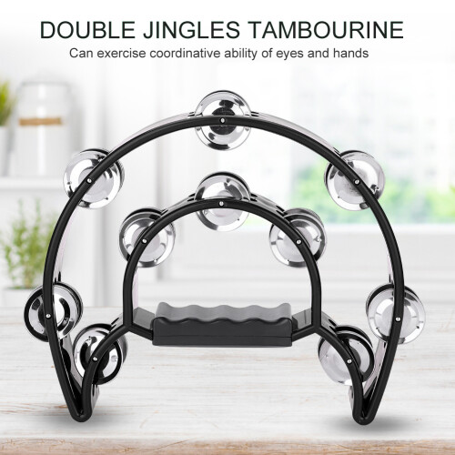 Eco Tambourine with Double Bells