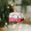 WJSXC Christmas Cabin Tree Pendant Red White 1pc 4