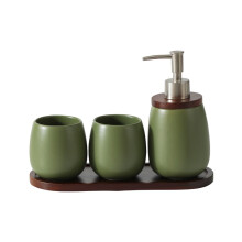 Moderne badkameraccessoires toilettas-retro groene eierschaal
