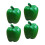 Poivrons artificiels très détaillés, 4 pièces, Simulation-Vert 1