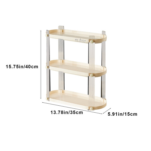 Étagère de bureau transparente à 3 niveaux 2