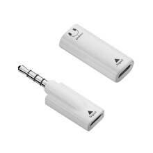 Adaptateur de casque universel 3.5mm, convertisseur 16-Blanc