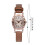 Women's Quartz Watch Leather Strap Wine Red Square Dial 2
