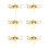 6-pack realistische libellenfiguren Elegante-Geel 1