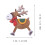 Wooden Deer Christmas Tree Ornament Set 3