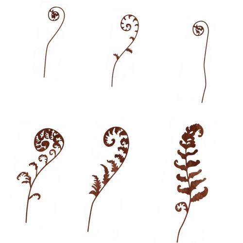 Unique Handcrafted Iron Leaf Design Garden-Rusty Flowers 05