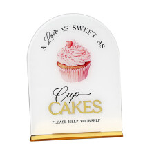 Wedding Dessert Table Sign Shatterproof Acrylic Dessert Desk-C