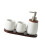 Elegant WabiSabi Design Ceramic Mouthwash Cup-White eggshell 1