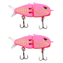 2pcs Stainless Steel Fishing Lures with Double Hook Flexible-7