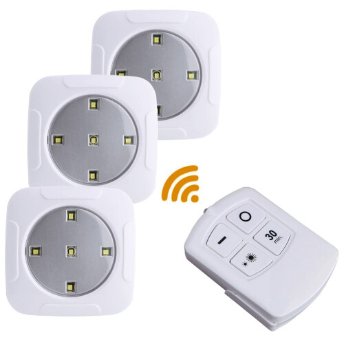 POAUG LED-vegglampe til underskap, hvit, 3 stk. 2