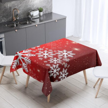 Rectangle Cotton-Linen Tablecloth 35.455.1 Inch Red