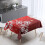 Rectangle tablecloth cotton linen 15.75x27.56 in red 6
