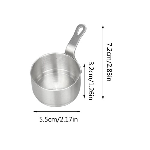 Panela pequena de aço inoxidável (1 peça)