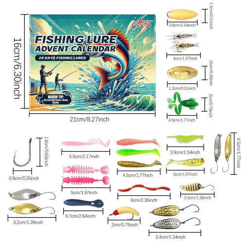 Calendrier de l'Avent de pêche 24 jours avec kit de pêche 2