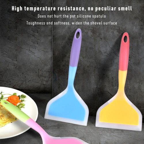 Espátula de silicone larga e flexível para panquecas antiaderentes. 2