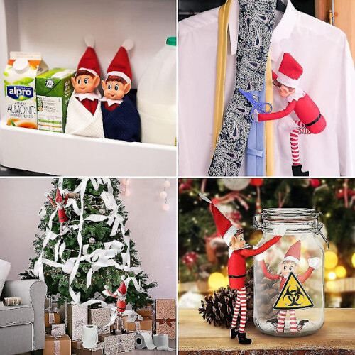 Misbehaving Elf Plush with Velcro Hand and Hat 2