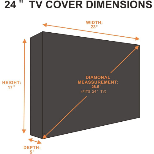 Capa protetora externa para TV de 22 a 24 polegadas, à prova d'água e resistente às intempéries. 1