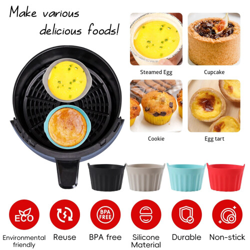 Silikonkurvsett til airfryer – 1 til 3 deler 2