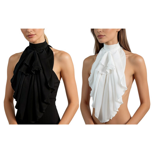 Adjustable Detachable Collar Fabric False Collar-White 1