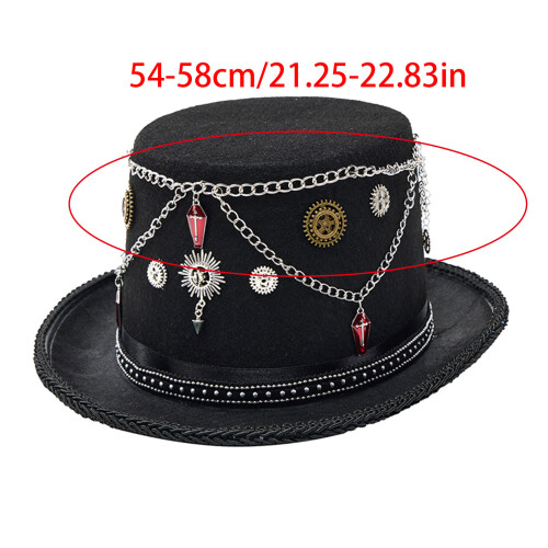 Steam Gothic Top Hat Adjustable Size Lightweight Travel Hat 2