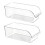 Boîte de rangement transparente polyvalente, bacs de rangement-1 2
