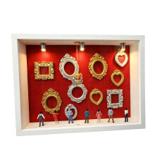 Collection créative de-Cadre photo blanc Plaque de base rouge