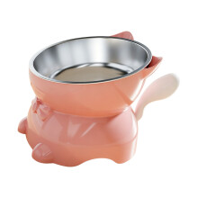 Support de bol ergonomique pour chien, facile Ă nettoyer,-Rose