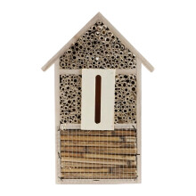 Maison d'insectes en bois naturel pour abeilles,-Couleur bois