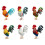 Piquets d'animaux de coq, Statue d'animal de coq,-Blanc 2