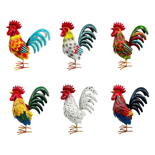 Piquets d'animaux de coq, Statue d'animal de coq,-Blanc 1