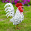 Piquets d'animaux de coq, Statue d'animal de coq,-Blanc 7