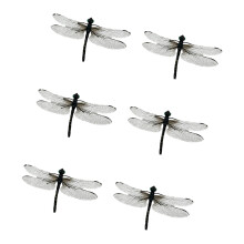 6Pack Realistic Dragonflies Garden Decorations Insect-Black