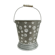 Iron Bucket Metal Flower Pot Small Iron Bucket Desktop-Large
