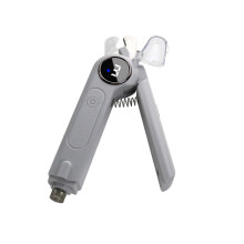 Electric Dog Nail Clippers Rechargeable Charging LED Light-Gray