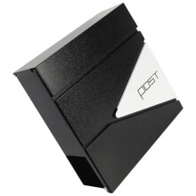 Elegant Wall Mounted Mailbox Black Iron Letter Box For House