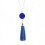 Halskette mit Monogramm-Emaille-Anhänger, silberblau 1
