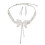 Set di collana e orecchini pendenti a forma di farfalla con strass per donna 1