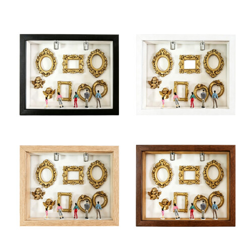 DIY Mini Museums Silhouettes Box,Shadows Box Frame-White 1